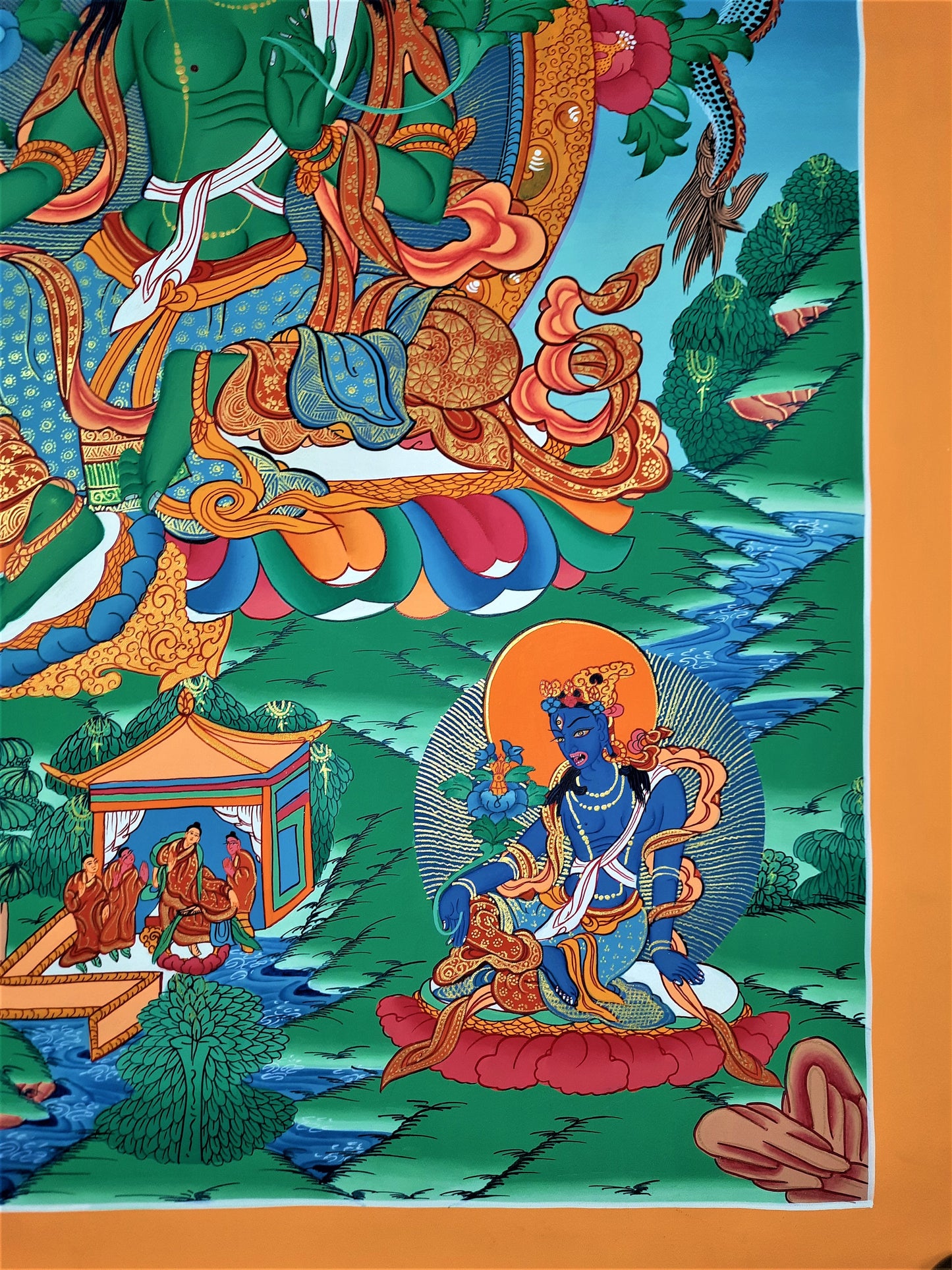 Original Hand Painted Green Tara Tibetan Compassion / Meditation Wall hanging Thangka / Thanka Painting From Nepal