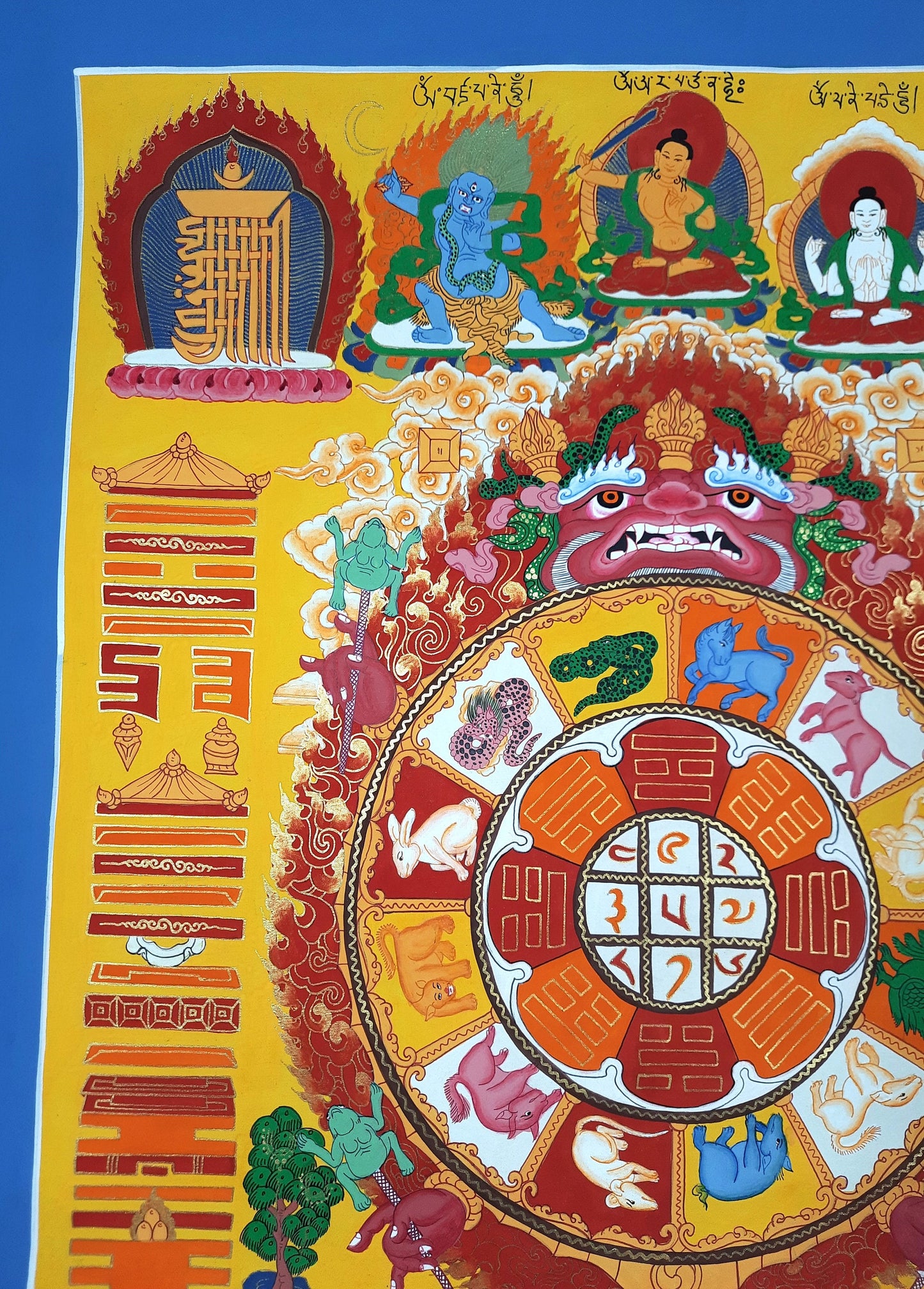 Original Hand Painted  Tibetan Astrology Thangka Mandala Masterpiece  Tibetan Meditation compassion thangka/thanka painting