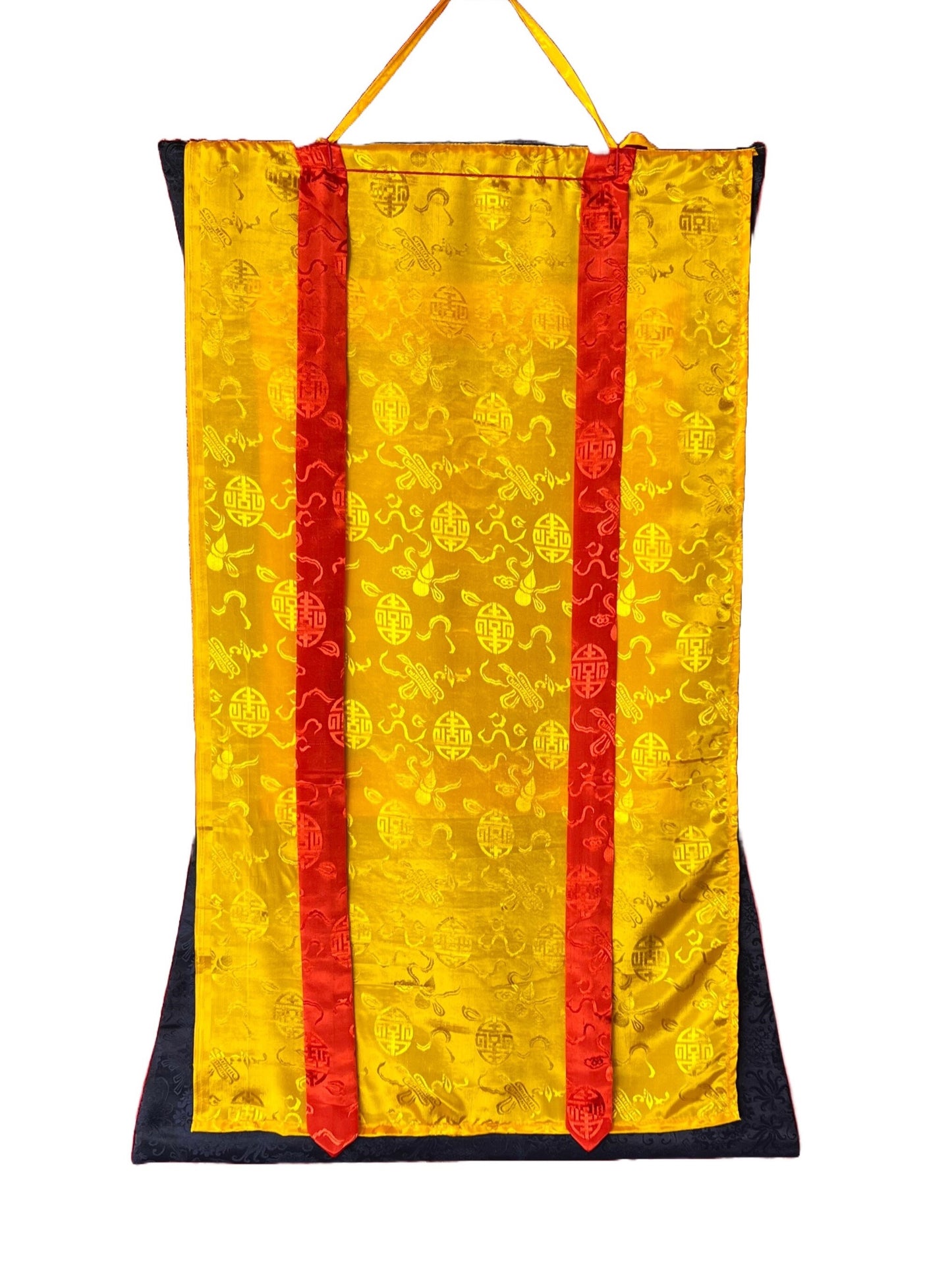 Original Hand Painted Buddha Aparmita/ Amitayus, Compassion / Meditation Tibetan Thangka / Thanka Painting With Silk Framed From Nepal