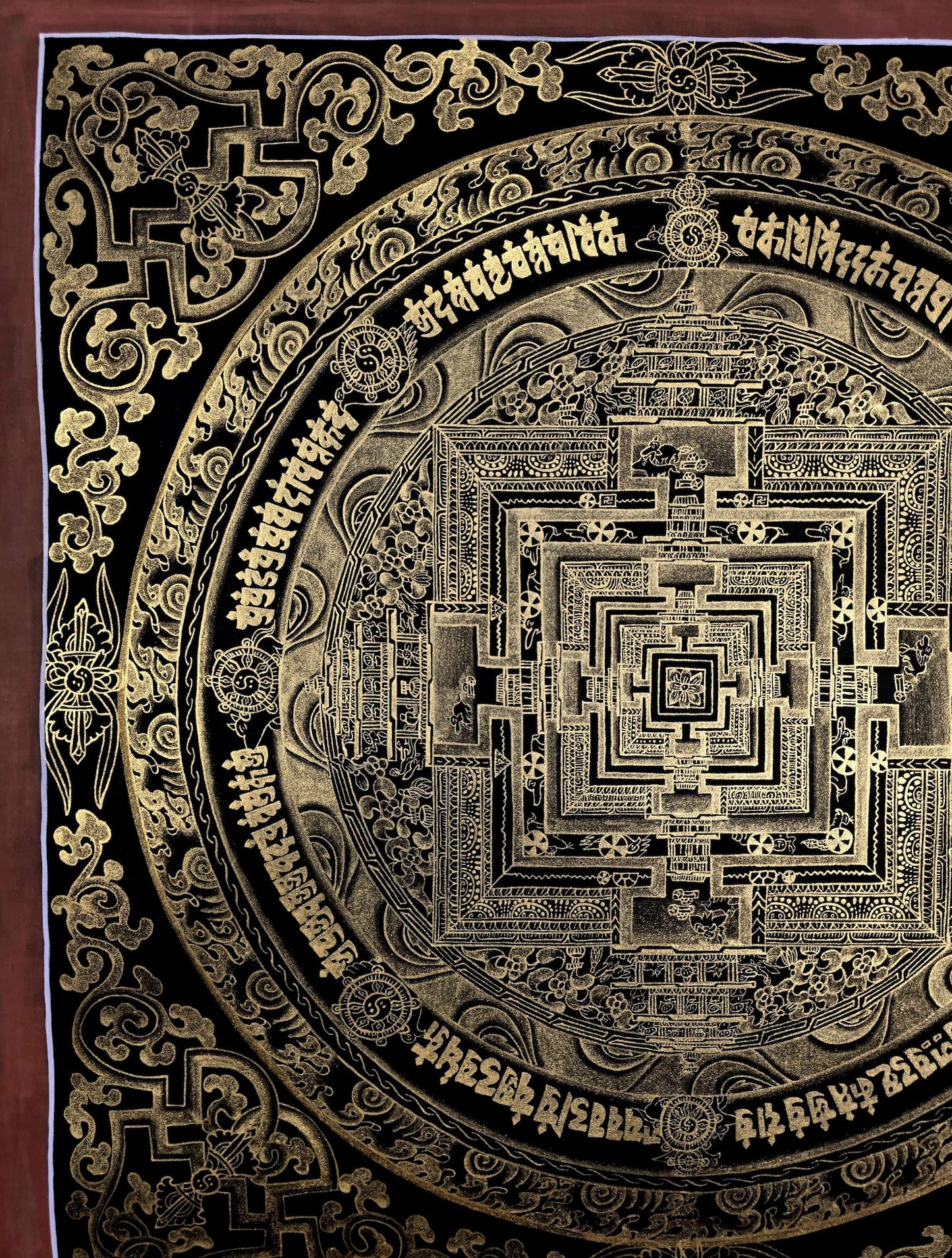 Kalachakra Mandala Thangka – Wheel of Time | Tibetan Sacred Geometry Meditation Art (Copy)