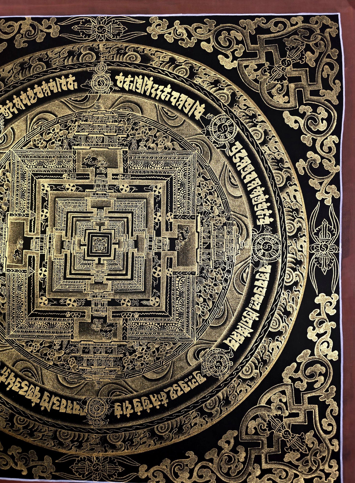 Kalachakra Mandala Thangka – Wheel of Time | Tibetan Sacred Geometry Meditation Art (Copy)