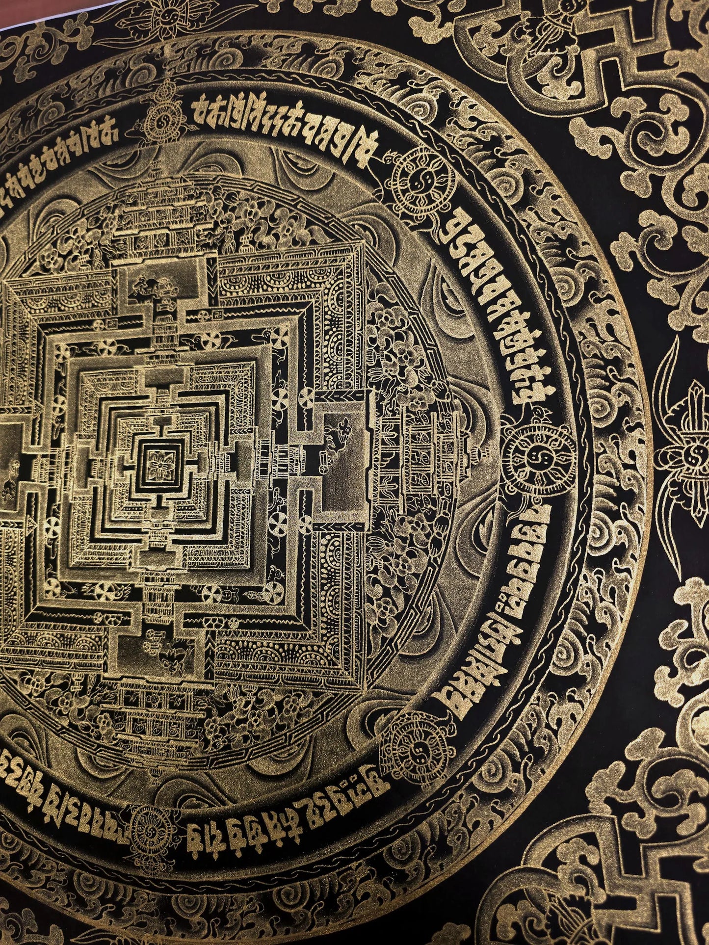 Kalachakra Mandala Thangka – Wheel of Time | Tibetan Sacred Geometry Meditation Art (Copy)