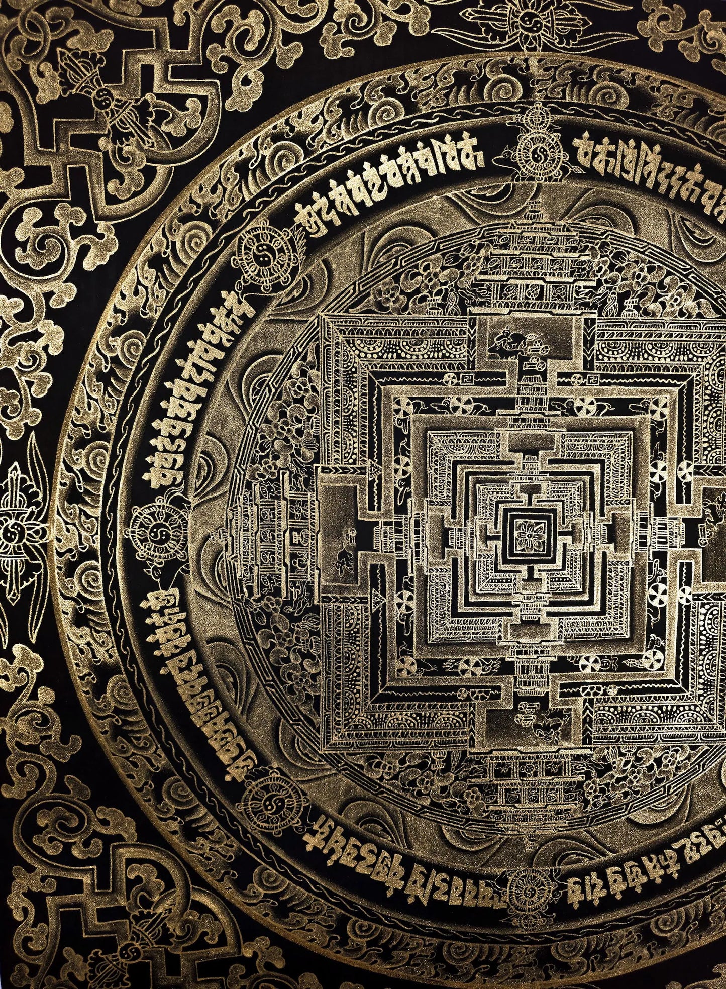 Kalachakra Mandala Thangka – Wheel of Time | Tibetan Sacred Geometry Meditation Art (Copy)