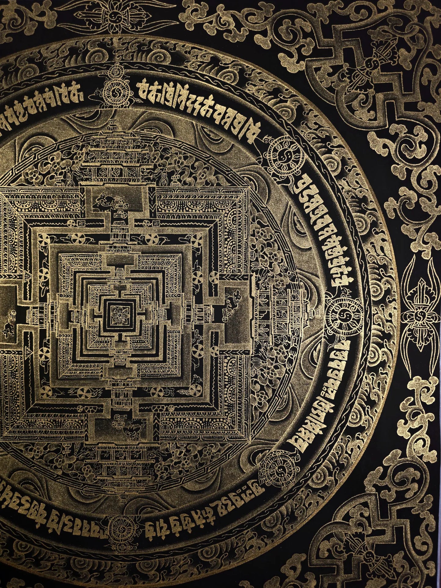 Kalachakra Mandala Thangka – Wheel of Time | Tibetan Sacred Geometry Meditation Art (Copy)