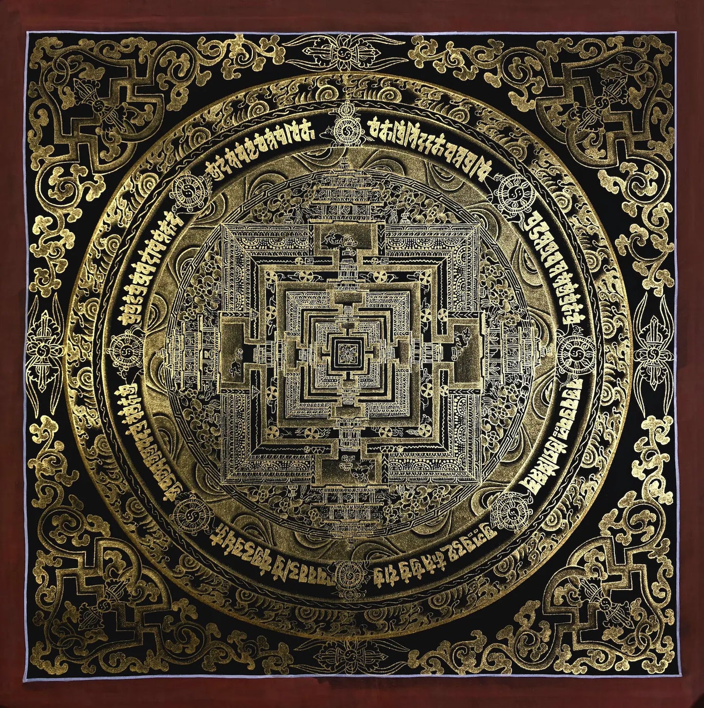 Kalachakra Mandala Thangka – Wheel of Time | Tibetan Sacred Geometry Meditation Art (Copy)
