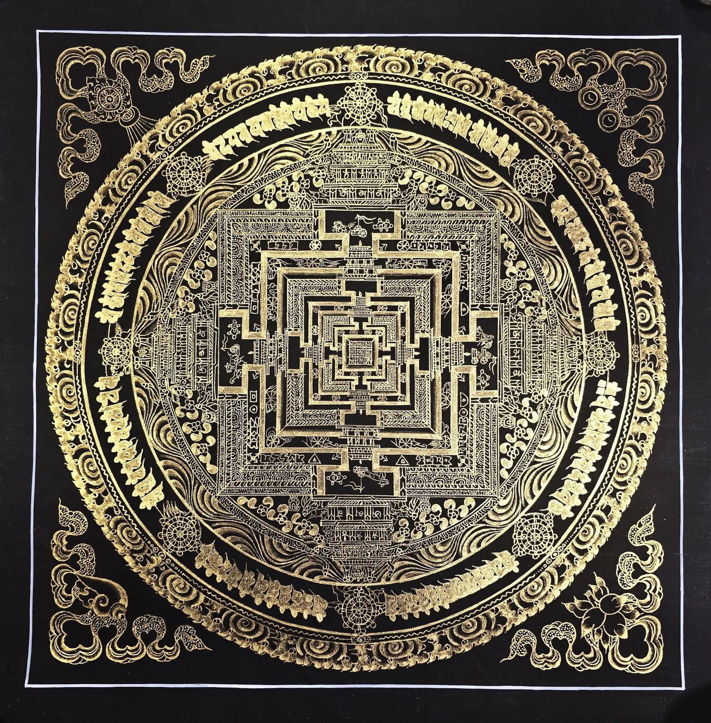 Kalachakra Mandala Thangka – Wheel of Time | Tibetan Sacred Geometry Meditation Art