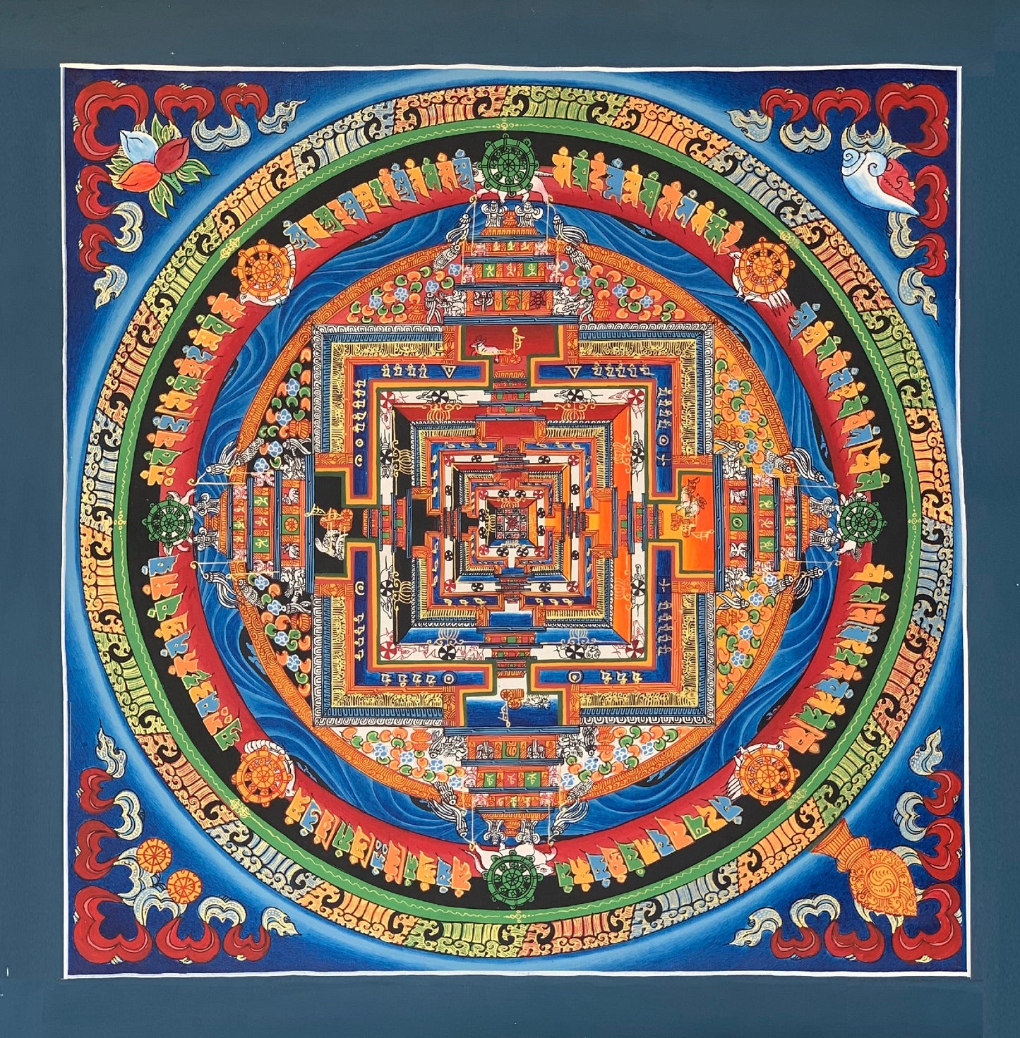 Original Hand-painted Master Quality Kalachakra Mandala Tibetan Thangka Painting/Meditation Art/ Wall Hanging