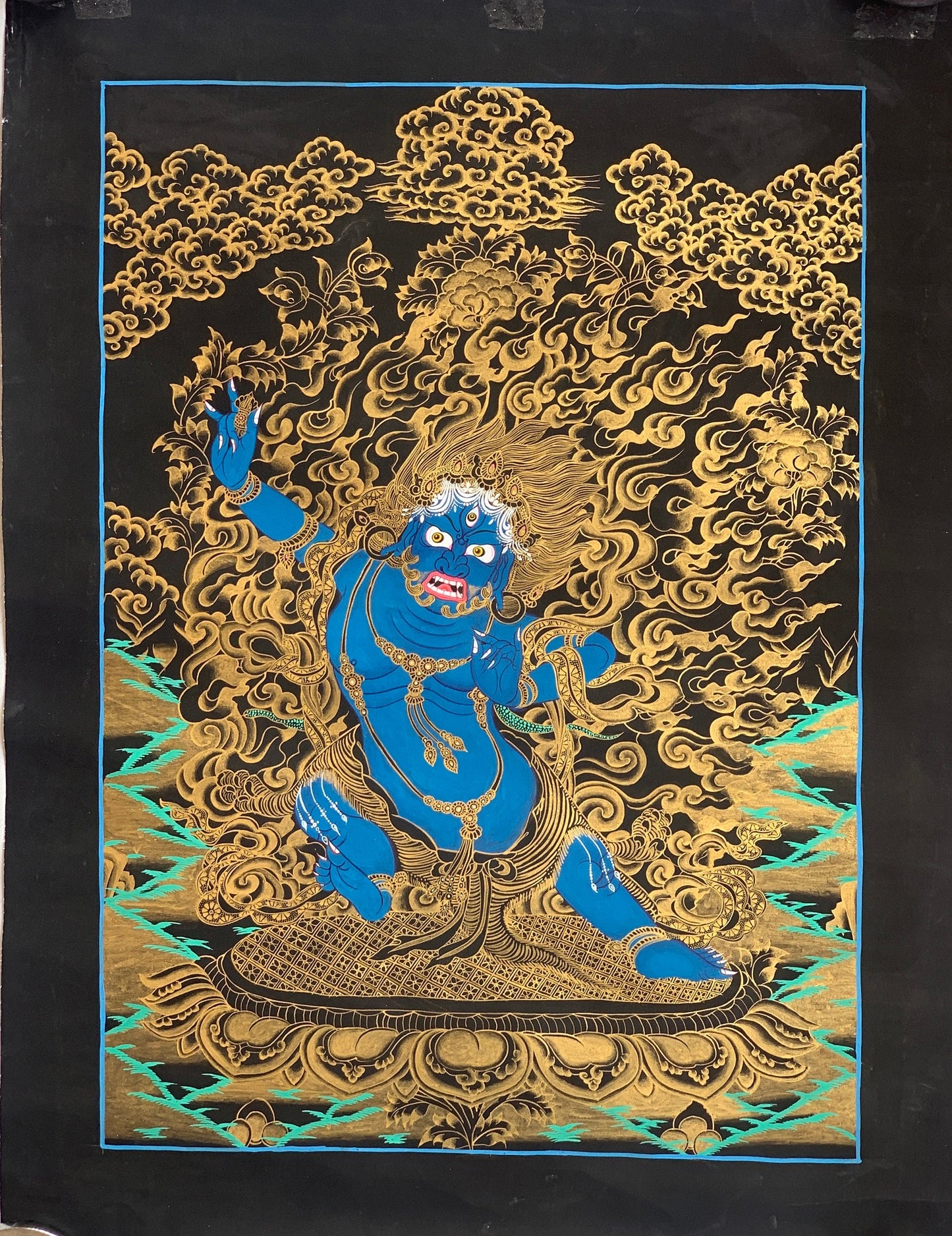 Hand-painted Master Quality,  Vajarapani, Sangdag Chagna Dorje, Thangka  Painting  17 x 24-Inch