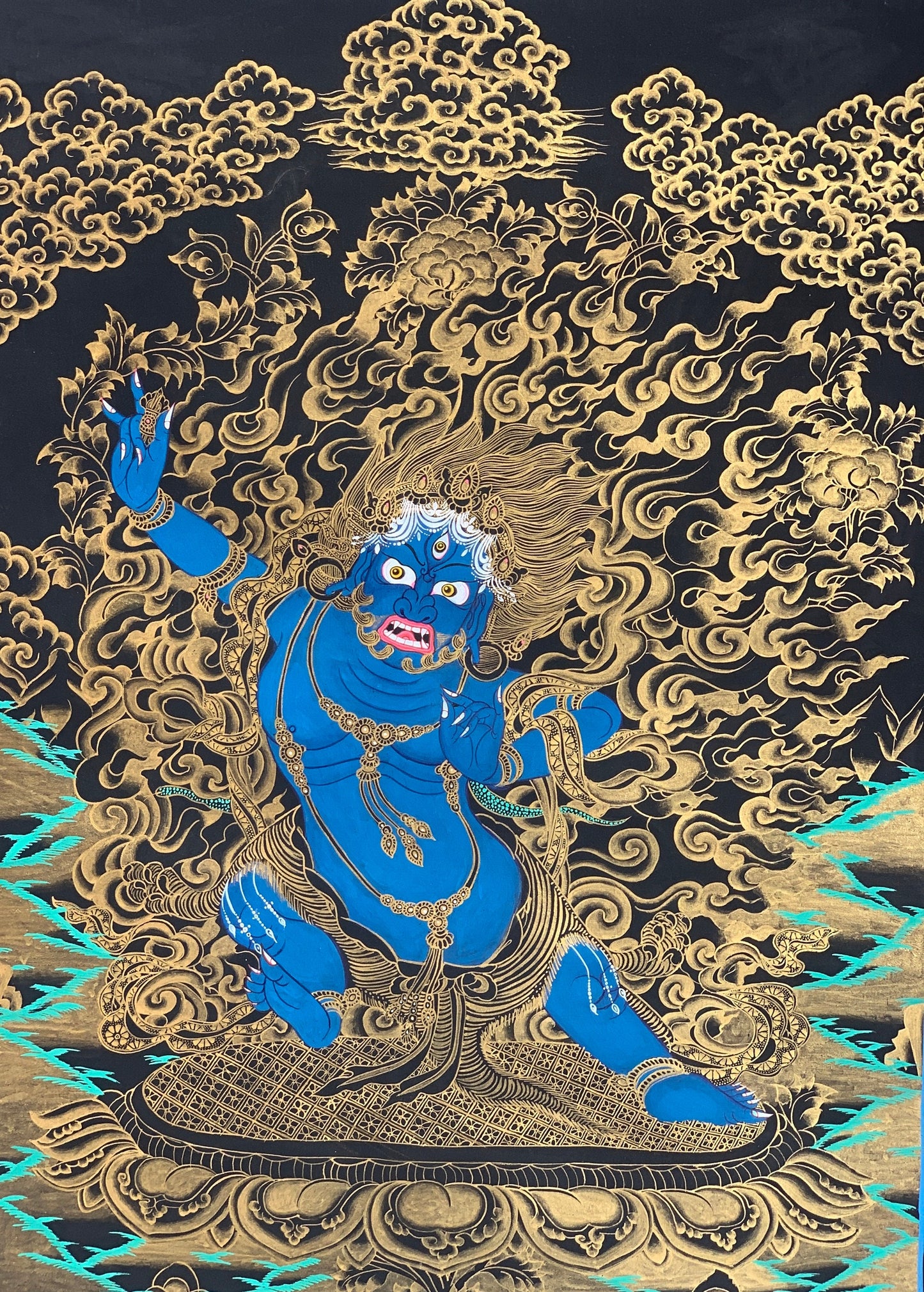 Hand-painted Master Quality,  Vajarapani, Sangdag Chagna Dorje, Thangka  Painting  17 x 24-Inch