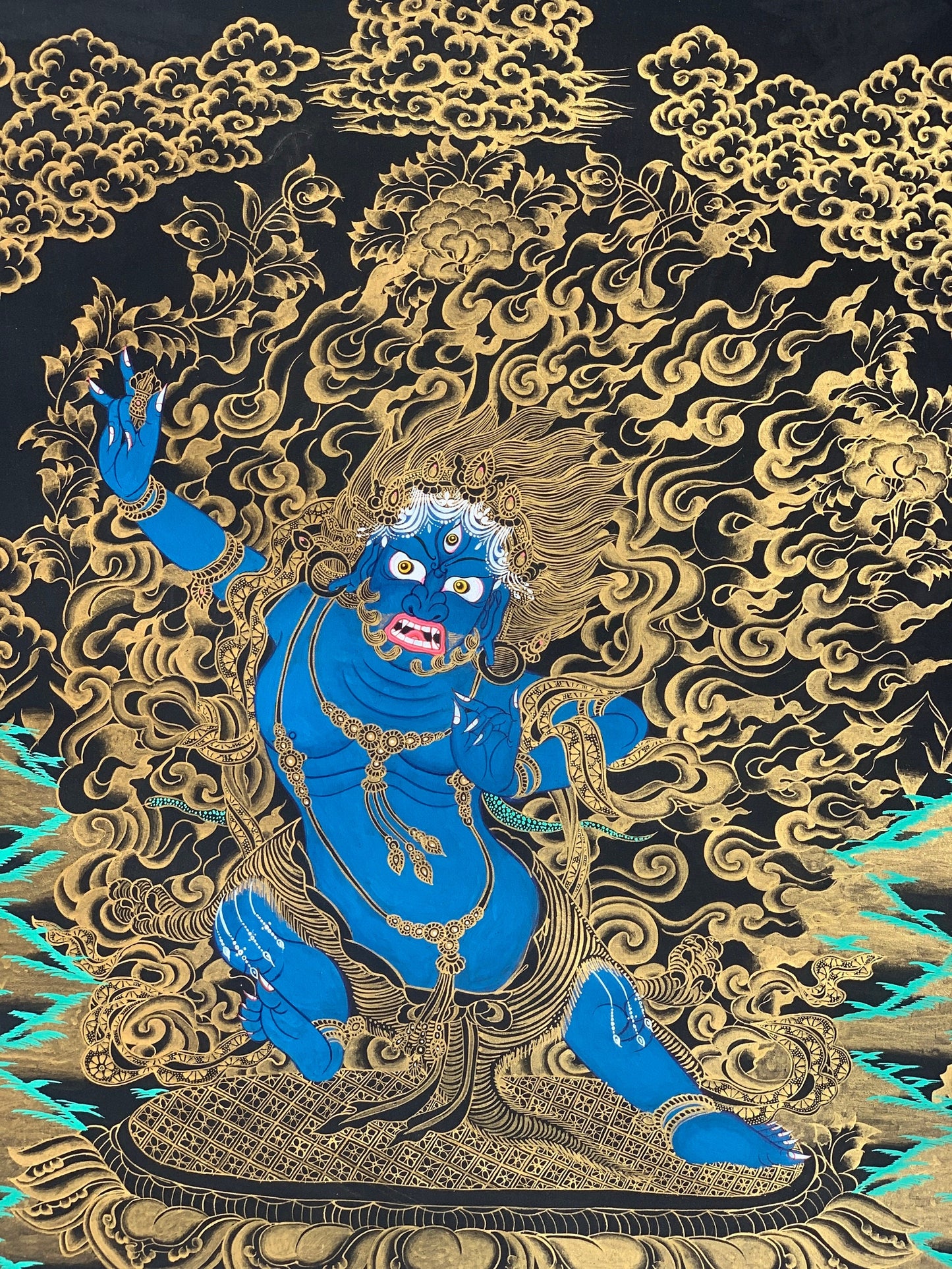 Hand-painted Master Quality,  Vajarapani, Sangdag Chagna Dorje, Thangka  Painting  17 x 24-Inch