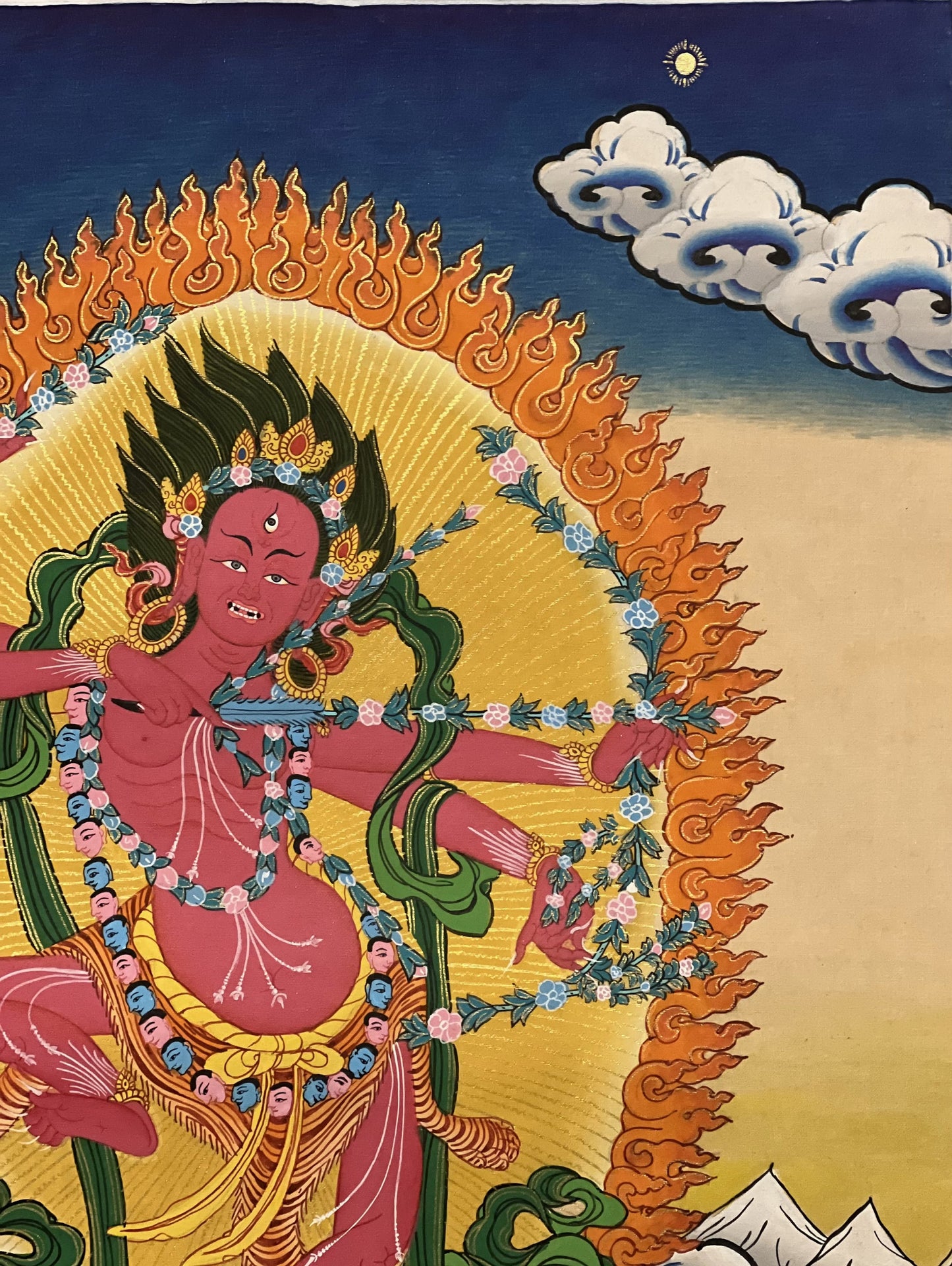 Original Hand-Painted Kurukulla/Kurukulle Tibetan Thangka Painting Compassion Meditation Art From Nepal